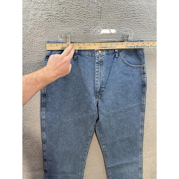 Rustler Jeans Mens 38x30 Blue Regular Fit Straight Leg Workwear Western NEW - Picture 3 of 11